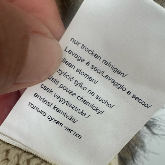 2K Fairy Grunge Faux Fur Chunky Knit Open Cardigan Women’s  Chocolate Beige XS - Picture 11 of 14